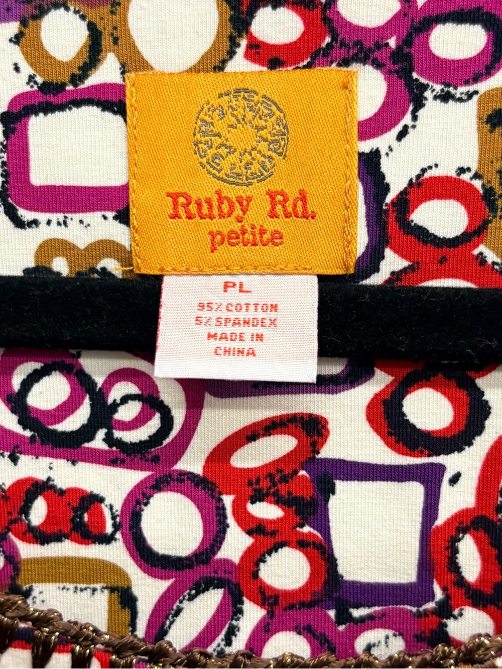Ruby Rd. Pink Multi Geometric Scoop Neck Tunic - Picture 3 of 5